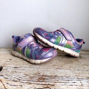 Tsukihoshi Casual Sneakers Big Kids Shoes Size 12.5C, Purple Pink Green
